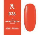 Гель лак F.O.X Spectrum №036 червоно-помаранчевий 7 мл