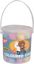 Мел цветной YES Line Friends Jumbo 12 шт в ведре (400508) (5056574434371)