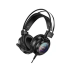 Проводные игровые наушники HOCO Resource gaming headphones W110, USB, 3.5мм, 2м, black