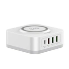 Бездротовий зарядний пристрій Ldnio AW004 3 USB/ Type-C QC PD 32W white
