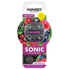 Освежитель воздуха Winso Sonic мембранный Red Berry для автомобиля ароматизатор воздуха ягідний парфюмированный (IO-JU_22B)