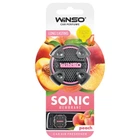 Освежитель воздуха Winso Sonic мембранный на дефлектор Peach ароматизатор для автомобиля фруктовый парфюмированный (LO-TH_11C)