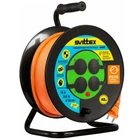 Удлинитель SVITTEX IP44 на катушке 40м с сечением провода 2х2,5 мм² и термозащитой