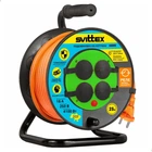Удлинитель SVITTEX IP44 на катушке 25м с сечением провода 2х2,5 мм² и термозащитой