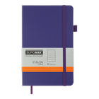 Книга записна Buromax Etalon 125*195мм 96 аркушів у лінію обкладинка штучна шкіра Фіолетова (BM.291260-07)