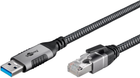 Kabel Goobay USB-A 3.2 Gen1 to RJ-45 5 m Black/Silver (4040849706929)