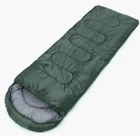 Спальный мешок Зеленый 220x70см 1.3 kg Sleeping Bag, спальник-одеяло с капюшоном