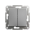 Переключатель двухклавишный проходной Schneider Electric Asfora EPH0600171 антрацит