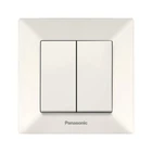 Выключатель двухклавишный Panasonic Arkedia Slim кремовый