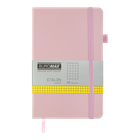 Книга записна Buromax Etalon 125*195мм 96 аркушів у клітинку обкладинка штучна шкіра Рожева (BM.291160-10)