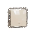 Перемикач одноклавішний Schneider Electric Sedna Design з підсвіткою бежевий SDD112106L