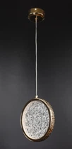 Люстра светодиодная подвесная LED светильник для квартиры на потолок лэд 26617 Золото 25-180х21х21 см. 4488490