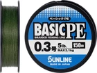 Шнур Sunline Basic PE 150 м #0.3/0.094 мм 5lb/2.1 кг Dark Green (16581142)