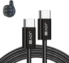 Кабель JoyPro USB Type-C 20 Вт 5 А 1 м с держателем Black (C-TC-01-BL)