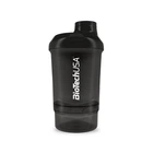 Шейкер спортивный BioTech Wave Mini 2 в 1 300 мл Черный