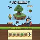 Магнітний конструктор Майнкрафт Minecraft Острів + Дерево + чоловічки 64 деталей, магнітні блоки minecraft