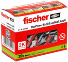 Набір шурупів і дюбелів Fischer EasyHook Angle DuoPower 6x30 25 шт. (564168)