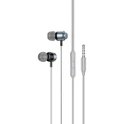 Дротові наушники HOCO M122 Power metal universal earphones with microphone, 3.5mm, 1.2m, metal-grey
