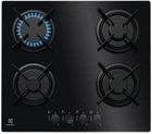 Варильна поверхня газова Electrolux EGT6242NVK (загартоване скло, чавунні решітки, газ-контроль) 257644