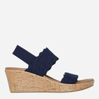 Sandały damskie na koturnie Skechers 119591-NVY 38 Niebieskie (198376970055)