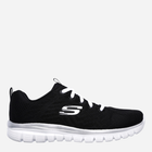 Buty sportowe damskie Skechers 12615-BKW 40 Czarne (190872053454)