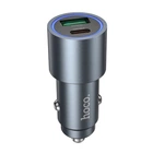 Автомобільний зарядний пристрій HOCO Z60 Bloom PD30W / QC3.0, Metal Gray