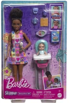 Ігровий набір лялька Barbie Mattel Skipper Няня, що годує малюка HTK34