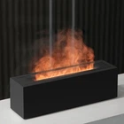 Увлажнитель воздуха, портативный аромадифузор с имитацией огня Kinscoter H3 Nordic Style Flame 200 мл, Black