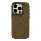 Чехол Kajsa Briquette Collection Rhombus для iPhone 15 Pro Olive