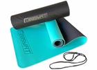 Коврик для фитнеса и йоги EasyFit TPE+TC двухслойный с чехлом и стяжками 183х61х0,6 см Мятный с черным (33-102-EF-1924s-MTB)