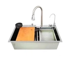 Мийка багатофункціональна Zerix ZH7546-SET-07.SUS304 DECOR з вбудованим змішувачем (ZX5684)