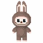 Дитячий конструктор Magic Blocks Зайчик Лабубу Коричневий на 3132 деталі (9189)