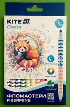 Фломастери двосторонні. Creative (K-1151), 12шт/24кольори. Kite