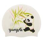 Шапочка для плавания силиконовая для взрослых YINGFA C0091 (силикон, белый-зеленый)