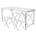 Стол раскладной для пикника и рыбалки Folding Table с 4 стульями Белый