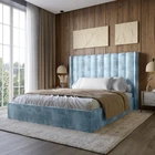 Двуспальная кровать Lion Нино Silk 501 Небесно-голубой 160x200 см (Lion-045048)