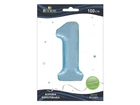 Кулька фольгована цифра PELICAN 40' (100 см) 1 "1" блакитна Baby blue
