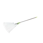 Грабли для листьев Verto 15G052, 15 зубцов, 19 х 123см, Салатовый