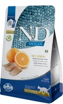 Сухий корм для кішок Farmina N&D Grain Free Ocean Herring & Orange Neutered Adult для стерилізованих кішок з оселедцем та апельсином