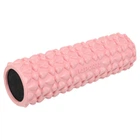 Роллер массажный цилиндр (ролик мфр) заполненный пеной 45см Grid Bubble Roller SP-Sport FI-9391 розовый