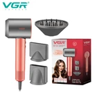Фен профессиональный VGR V-440 PINK, 3 уровня обдува, 3 уровня температуры, 110000 RPM, 3 насадки