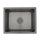 Кухонна мийка GAPPO GS5040-6 чорна з нержавіючої сталі поверхня PVD 500x400 мм інтегрована (1045124)