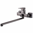 Смеситель для ванны с длинным изливом Globus Lux Milano GLM-208N-11-Graphite однорычажный, латунь, графит