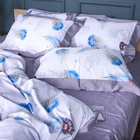 Наволочка с ушками MirSon Satin print Elit Azure Jay 50х70 см (2200005394342)
