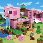 Конструктор Майнкрафт 387 деталей+персонажі, дитячий набір Minecraft My World Mineworld Дім-свиня AA8004