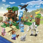 Конструктор Майнкрафт 379 деталей+персонажи, детский набор Minecraft My World Mineworld Дом у водопада SJ8801