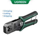 Обжимные клещи Ugreen NW136 кримпер для обжима коннекторов RJ45 Ethernet Lan Кабель CAT6/7/8 Green (70683)