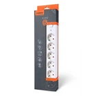 Сетевой удлинитель VIDEX ONCORD с/с 6п 3м (3x1.5мм) с кнопкой White