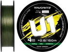 Шнур Favorite U1 PE 4x 150 м #0.8/0.153 мм 10lb/4.8 кг Dark Green (16931164)
