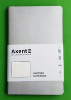 Книга записна Axent Partner Soft (8312-34-A), A5-, 125x195 мм, 96 аркушів, крапка, гнучка обкладинка, срібляста